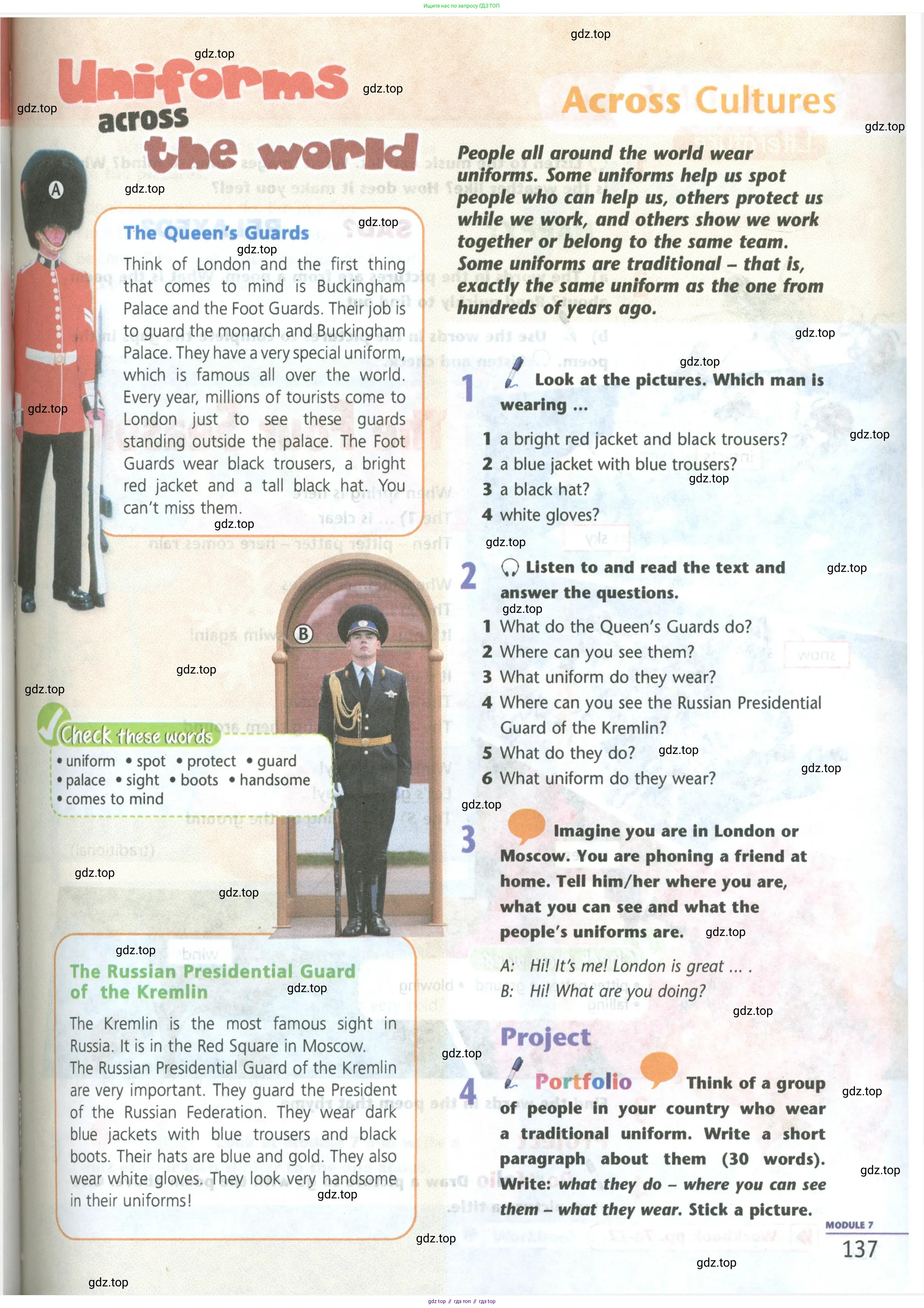 Английский язык (english), 5 класс Учебник (Student's book), авторы: Маневич Екатерина Гарьевна (Manevich Yekaterina), Полякова Анна Александровна (Polyakova Anna), Дули Дженни (Dooley Jenny), Эванс Вирджиния (Evans Virginia), издательство Просвещение, Москва, 2023, голубого цвета, страница 137