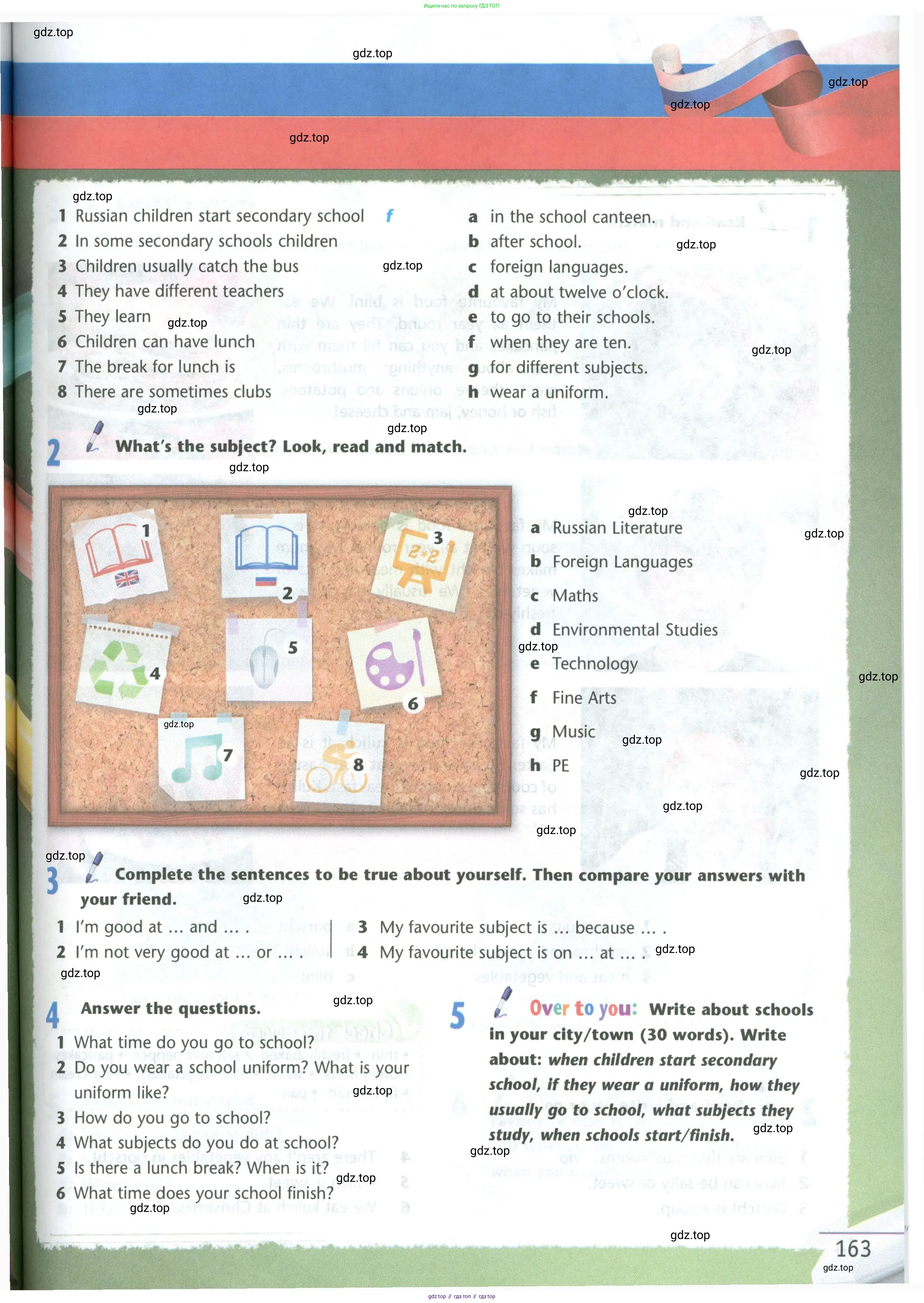 Английский язык (english), 5 класс Учебник (Student's book), авторы: Маневич Екатерина Гарьевна (Manevich Yekaterina), Полякова Анна Александровна (Polyakova Anna), Дули Дженни (Dooley Jenny), Эванс Вирджиния (Evans Virginia), издательство Просвещение, Москва, 2023, голубого цвета, страница 163