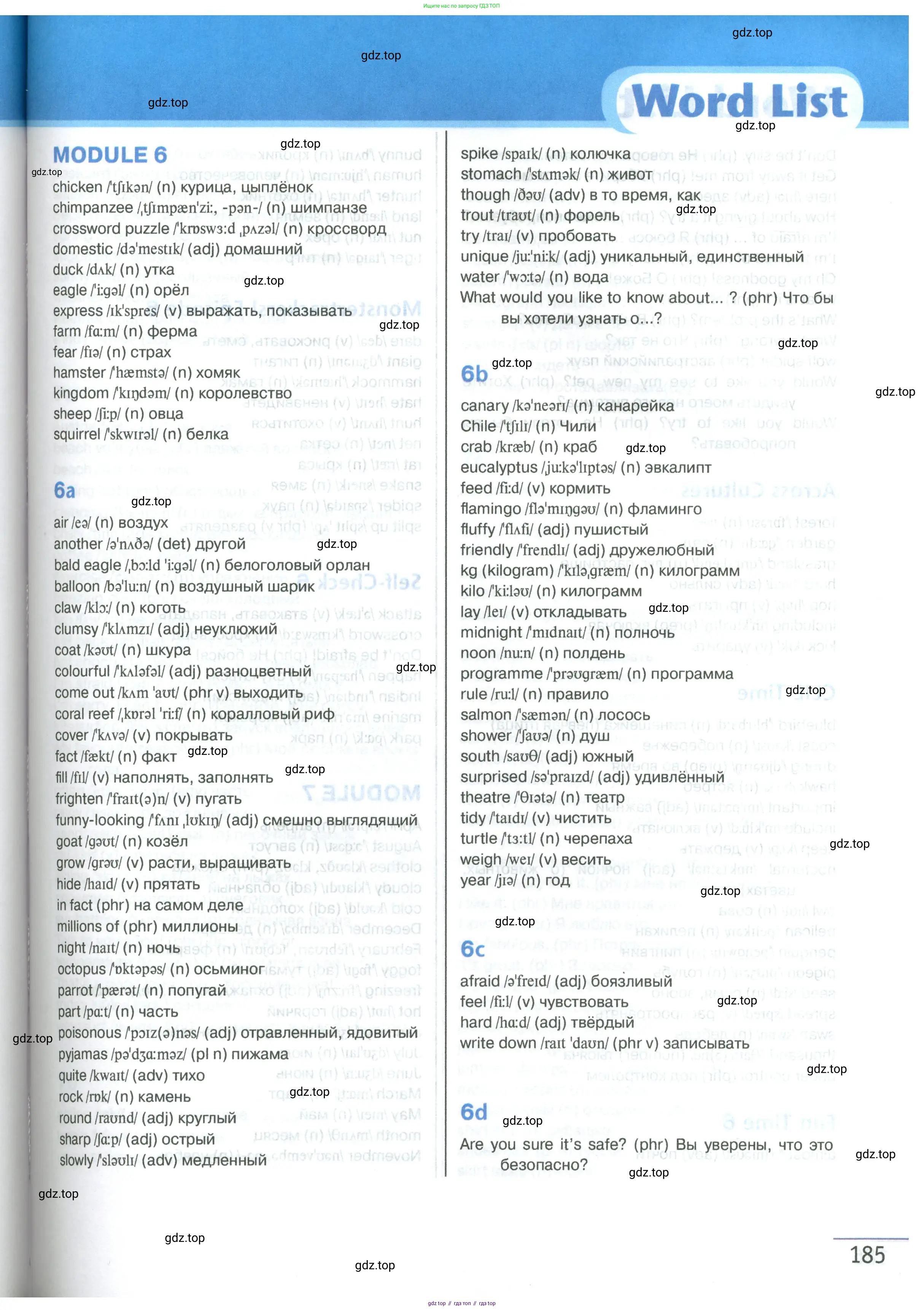 Английский язык (english), 5 класс Учебник (Student's book), авторы: Маневич Екатерина Гарьевна (Manevich Yekaterina), Полякова Анна Александровна (Polyakova Anna), Дули Дженни (Dooley Jenny), Эванс Вирджиния (Evans Virginia), издательство Просвещение, Москва, 2023, голубого цвета, страница 185