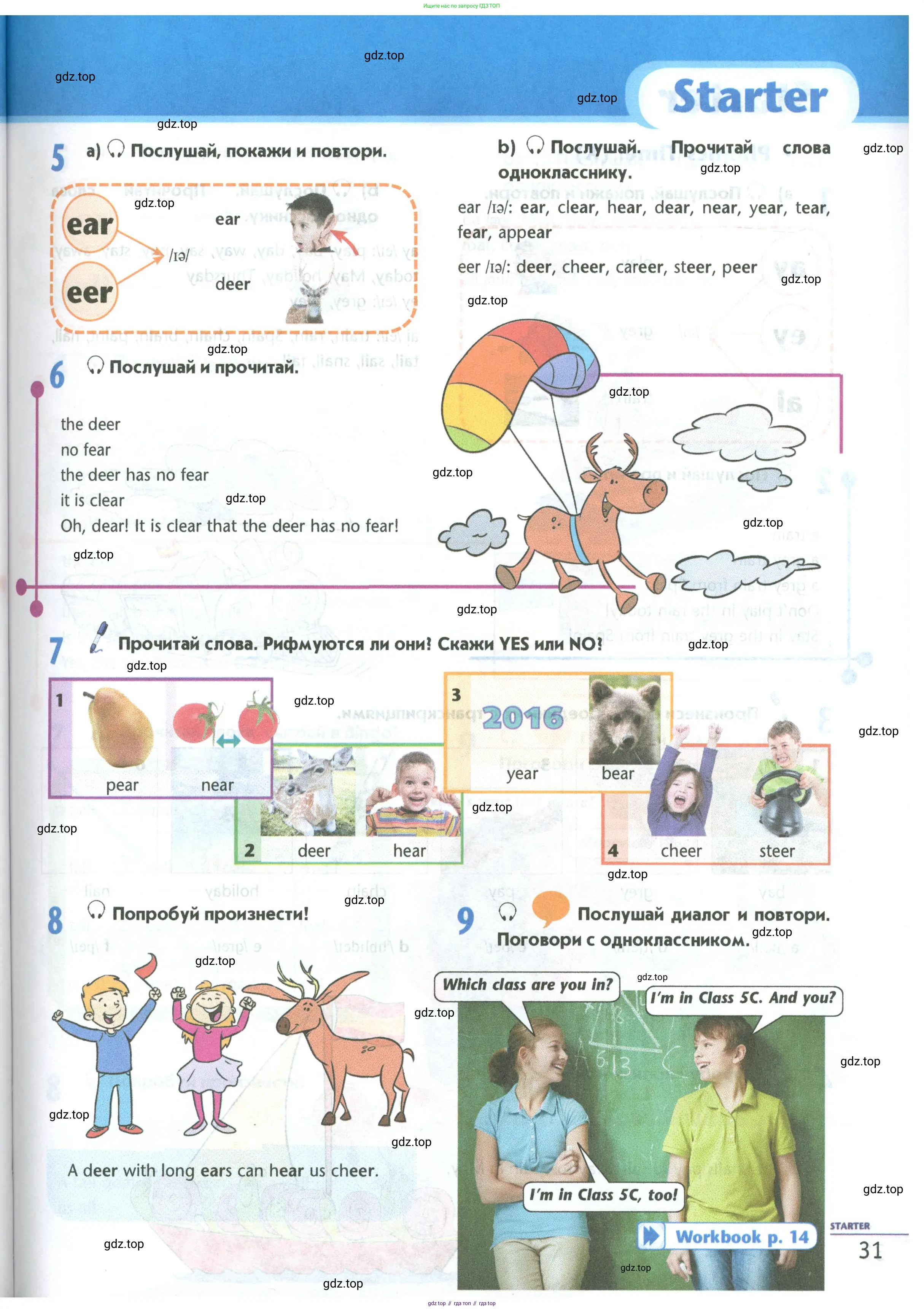 Английский язык (english), 5 класс Учебник (Student's book), авторы: Маневич Екатерина Гарьевна (Manevich Yekaterina), Полякова Анна Александровна (Polyakova Anna), Дули Дженни (Dooley Jenny), Эванс Вирджиния (Evans Virginia), издательство Просвещение, Москва, 2023, голубого цвета, страница 31