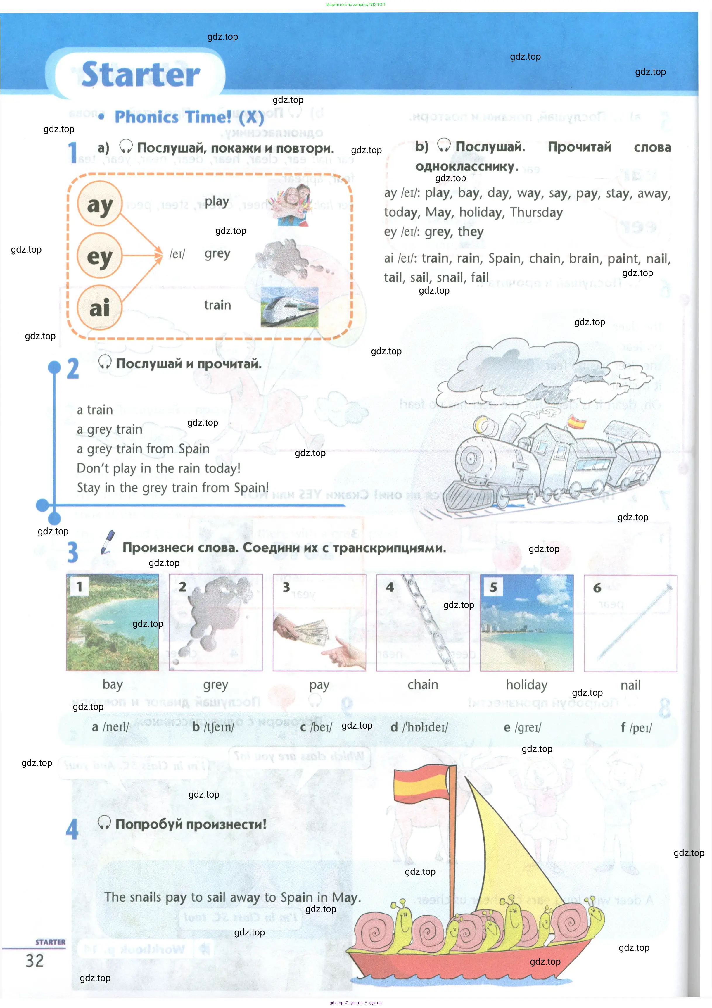 Английский язык (english), 5 класс Учебник (Student's book), авторы: Маневич Екатерина Гарьевна (Manevich Yekaterina), Полякова Анна Александровна (Polyakova Anna), Дули Дженни (Dooley Jenny), Эванс Вирджиния (Evans Virginia), издательство Просвещение, Москва, 2023, голубого цвета, страница 32
