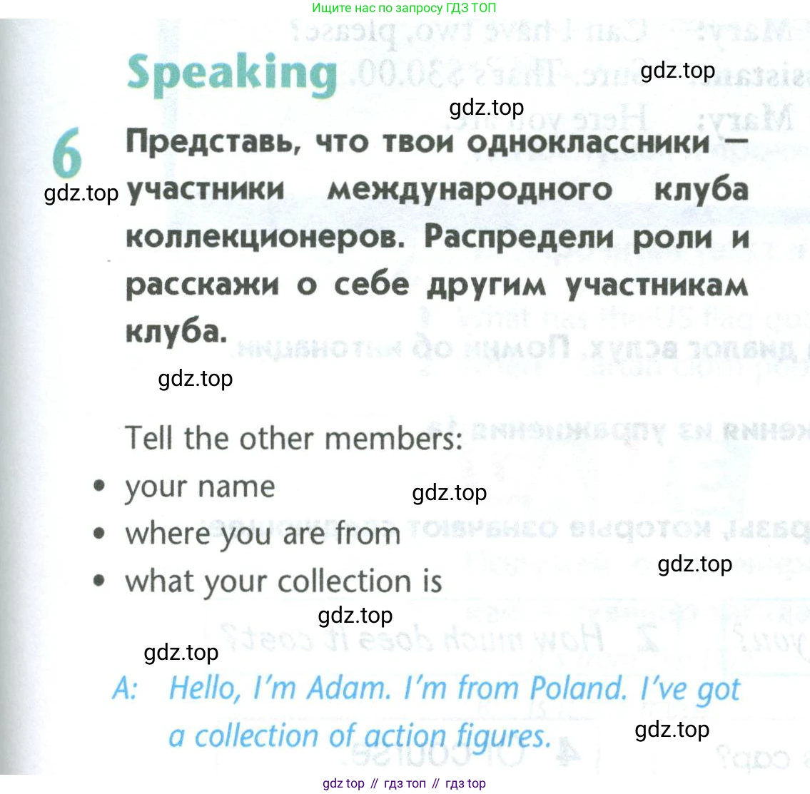 Английский язык (english), 5 класс Учебник (Student's book), авторы: Маневич Екатерина Гарьевна (Manevich Yekaterina), Полякова Анна Александровна (Polyakova Anna), Дули Дженни (Dooley Jenny), Эванс Вирджиния (Evans Virginia), издательство Просвещение, Москва, 2023, голубого цвета, страница 65, номер 6, Условие