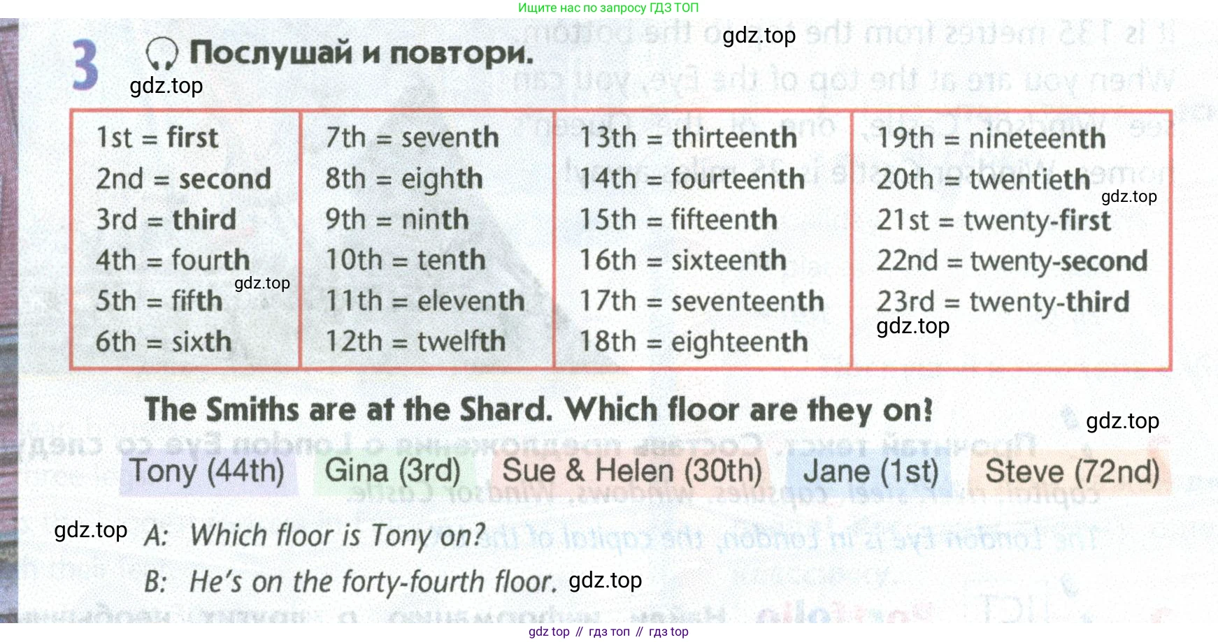 Английский язык (english), 5 класс Учебник (Student's book), авторы: Маневич Екатерина Гарьевна (Manevich Yekaterina), Полякова Анна Александровна (Polyakova Anna), Дули Дженни (Dooley Jenny), Эванс Вирджиния (Evans Virginia), издательство Просвещение, Москва, 2023, голубого цвета, страница 95, номер 3, Условие