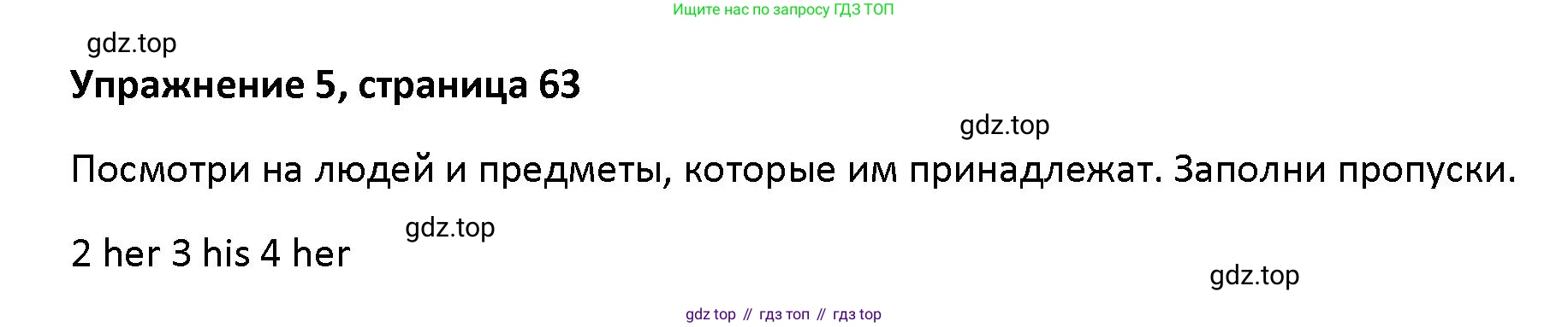 Английский язык (english), 5 класс Учебник (Student's book), авторы: Маневич Екатерина Гарьевна (Manevich Yekaterina), Полякова Анна Александровна (Polyakova Anna), Дули Дженни (Dooley Jenny), Эванс Вирджиния (Evans Virginia), издательство Просвещение, Москва, 2023, голубого цвета, страница 63, номер 5, Решение