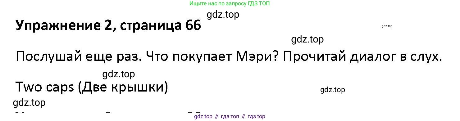 Английский язык (english), 5 класс Учебник (Student's book), авторы: Маневич Екатерина Гарьевна (Manevich Yekaterina), Полякова Анна Александровна (Polyakova Anna), Дули Дженни (Dooley Jenny), Эванс Вирджиния (Evans Virginia), издательство Просвещение, Москва, 2023, голубого цвета, страница 66, номер 2, Решение