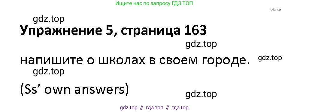Английский язык (english), 5 класс Учебник (Student's book), авторы: Маневич Екатерина Гарьевна (Manevich Yekaterina), Полякова Анна Александровна (Polyakova Anna), Дули Дженни (Dooley Jenny), Эванс Вирджиния (Evans Virginia), издательство Просвещение, Москва, 2023, голубого цвета, страница 163, номер 5, Решение