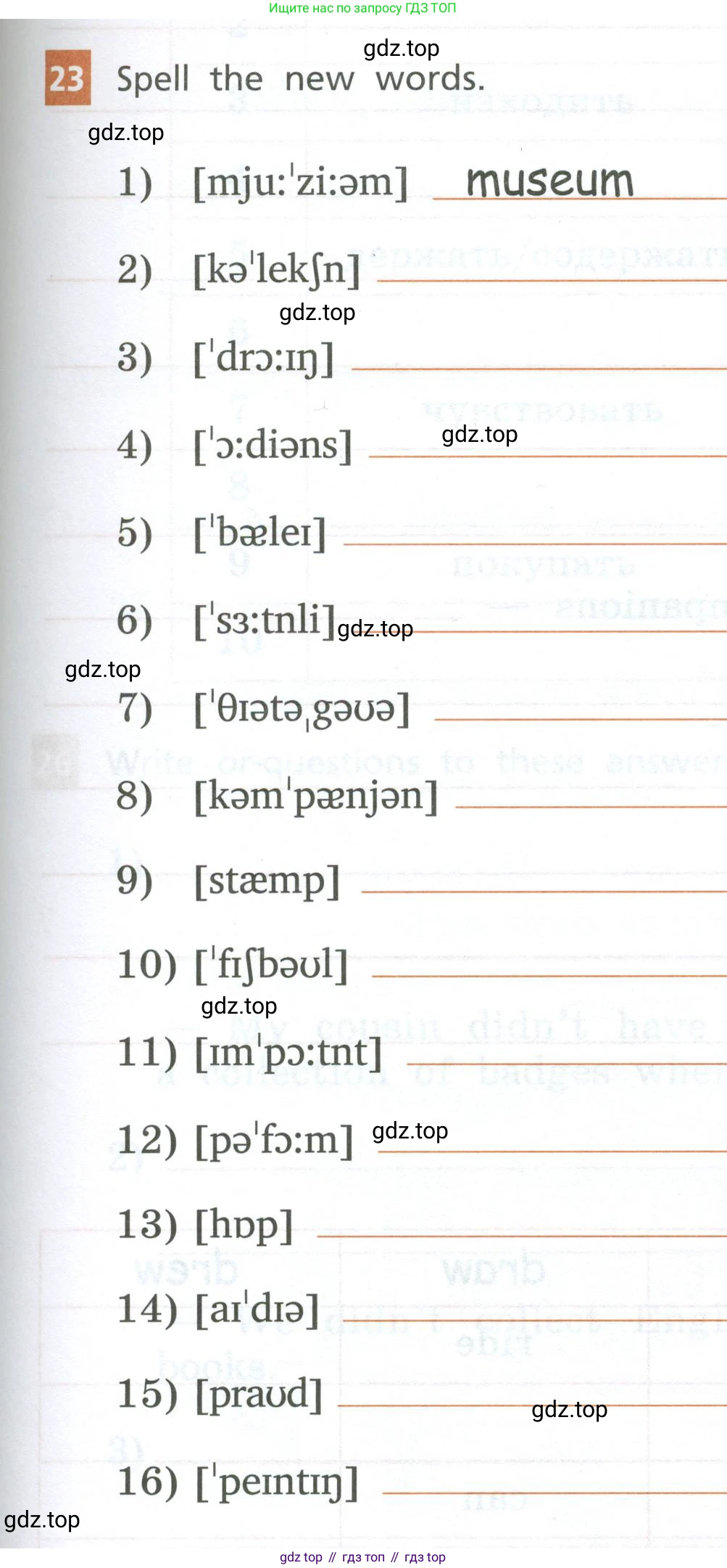 Английский язык (english), 5 класс рабочая тетрадь, авторы: Афанасьева Ольга Васильевна (Afanasyeva Olga), Михеева Ирина Владимировна (Mikheeva Irina), Баранова Ксения Михайловна (Baranova Ksenia), издательство Просвещение, Москва, 2023, страница 79, номер 23, Условие