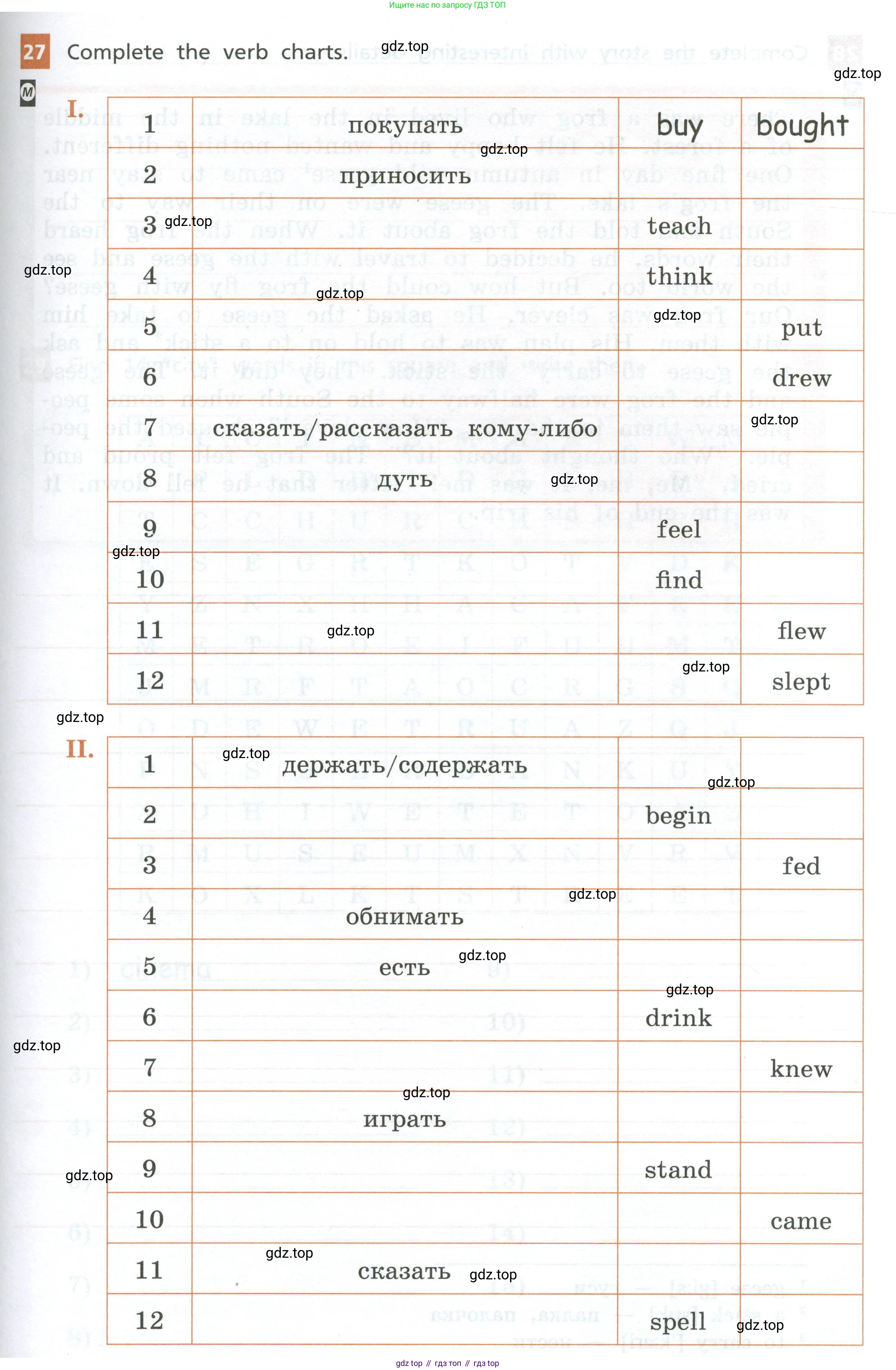 Английский язык (english), 5 класс рабочая тетрадь, авторы: Афанасьева Ольга Васильевна (Afanasyeva Olga), Михеева Ирина Владимировна (Mikheeva Irina), Баранова Ксения Михайловна (Baranova Ksenia), издательство Просвещение, Москва, 2023, страница 105, номер 27, Условие