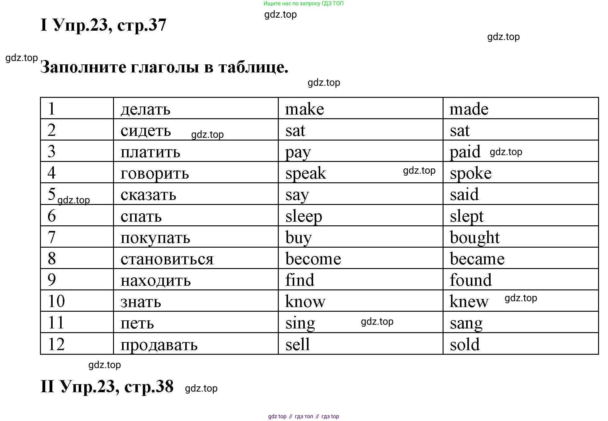 Английский язык (english), 5 класс рабочая тетрадь, авторы: Афанасьева Ольга Васильевна (Afanasyeva Olga), Михеева Ирина Владимировна (Mikheeva Irina), Баранова Ксения Михайловна (Baranova Ksenia), издательство Просвещение, Москва, 2023, страница 37, номер 23, Решение