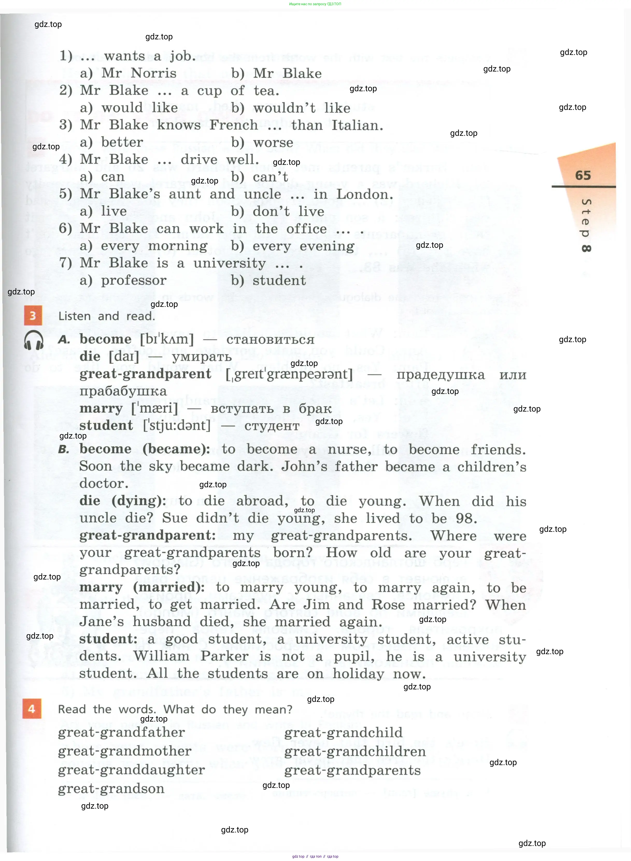 Английский язык (english), 5 класс Учебник, авторы: Афанасьева Ольга Васильевна (Afanasyeva Olga), Михеева Ирина Владимировна (Mikheeva Irina), Баранова Ксения Михайловна (Baranova Ksenia), издательство Просвещение, Москва, 2023, Часть 1, страница 65