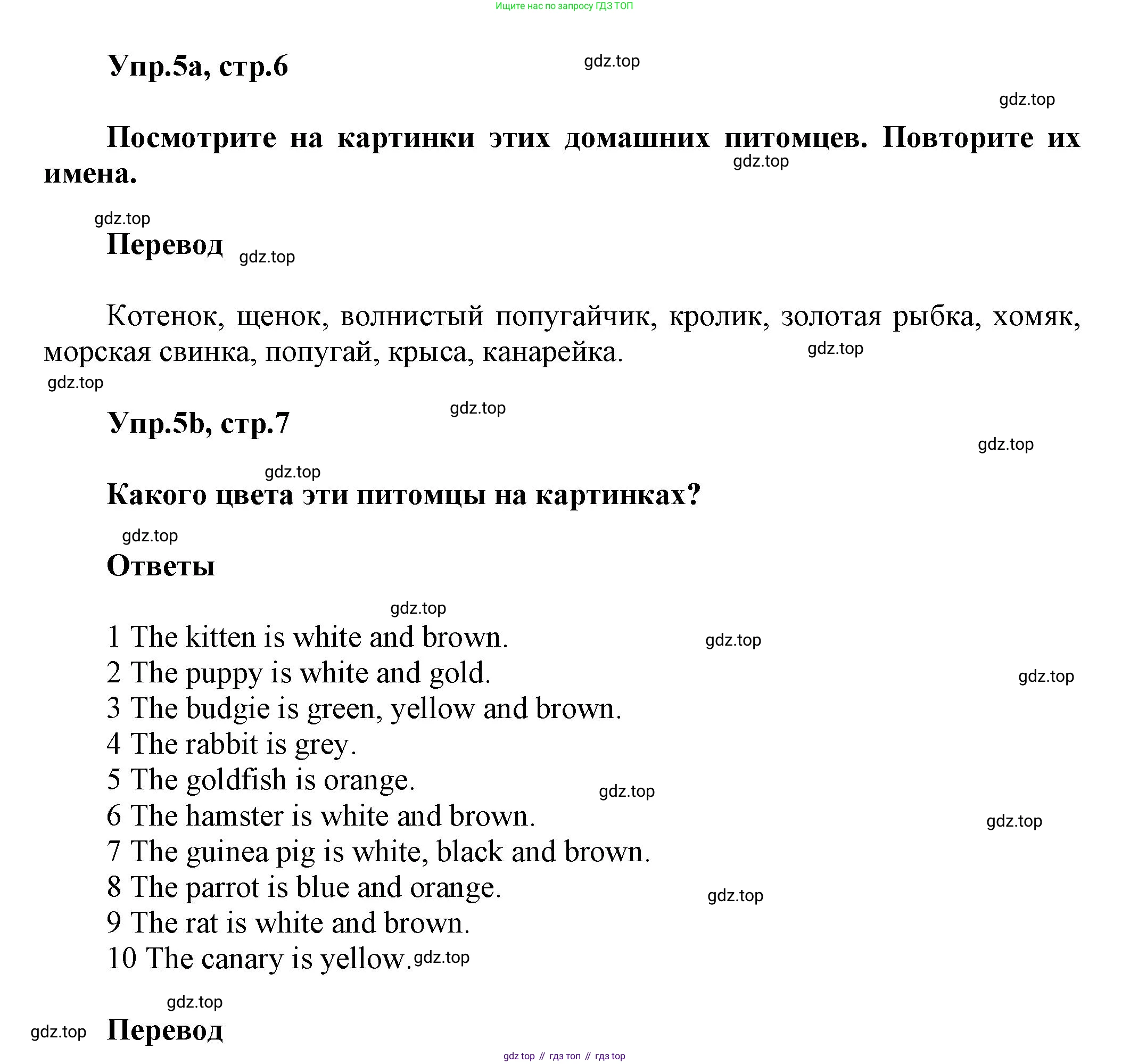 Английский язык (english), 5 класс Учебник, авторы: Афанасьева Ольга Васильевна (Afanasyeva Olga), Михеева Ирина Владимировна (Mikheeva Irina), Баранова Ксения Михайловна (Baranova Ksenia), издательство Просвещение, Москва, 2023, Часть 2, страница 6, номер 5, Решение