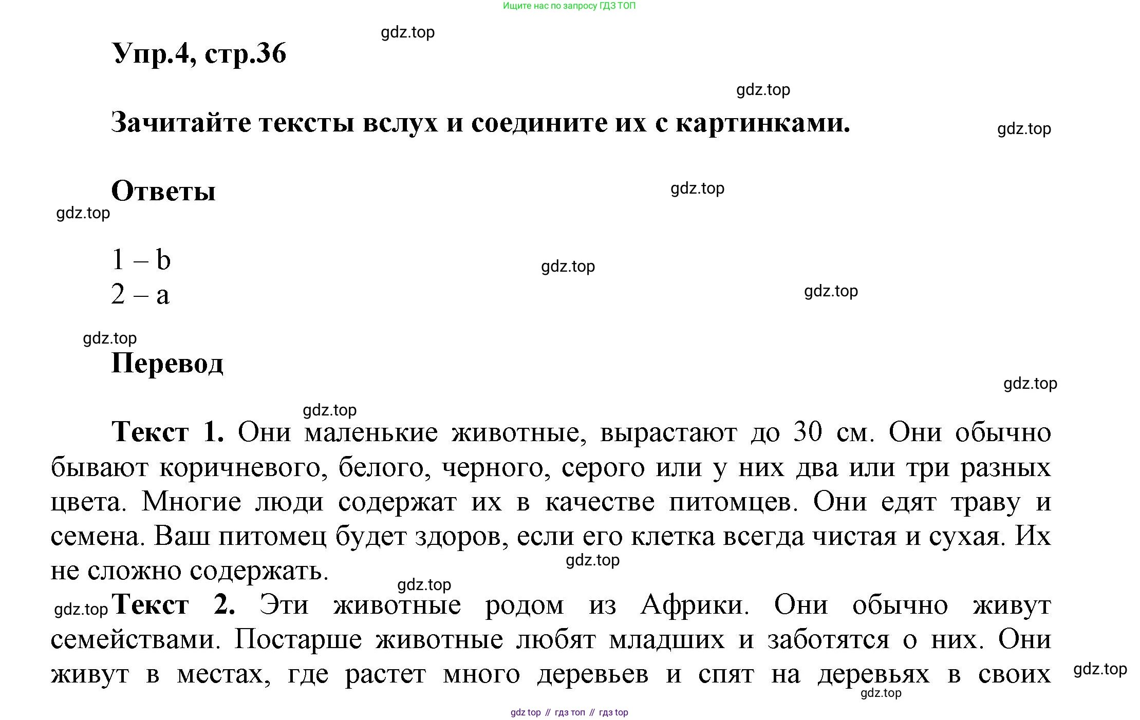 Английский язык (english), 5 класс Учебник, авторы: Афанасьева Ольга Васильевна (Afanasyeva Olga), Михеева Ирина Владимировна (Mikheeva Irina), Баранова Ксения Михайловна (Baranova Ksenia), издательство Просвещение, Москва, 2023, Часть 2, страница 36, номер 4, Решение