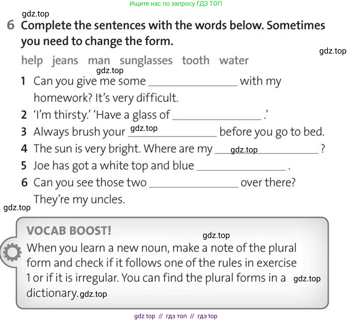 Английский язык (english), 5-7 класс Рабочая тетрадь (workbook), авторы: Фалла Тим (Falla Tim), Дэвис Пауль (A Davies Paul), издательство Oxford University Press, Any, 2017, бирюзового цвета, страница 12, номер 6, Условие