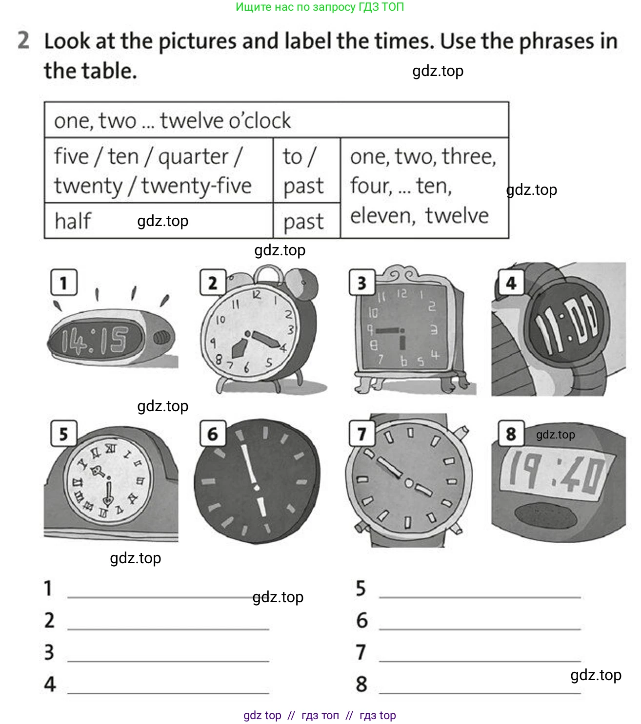 Английский язык (english), 5-7 класс Рабочая тетрадь (workbook), авторы: Фалла Тим (Falla Tim), Дэвис Пауль (A Davies Paul), издательство Oxford University Press, Any, 2017, бирюзового цвета, страница 20, номер 2, Условие