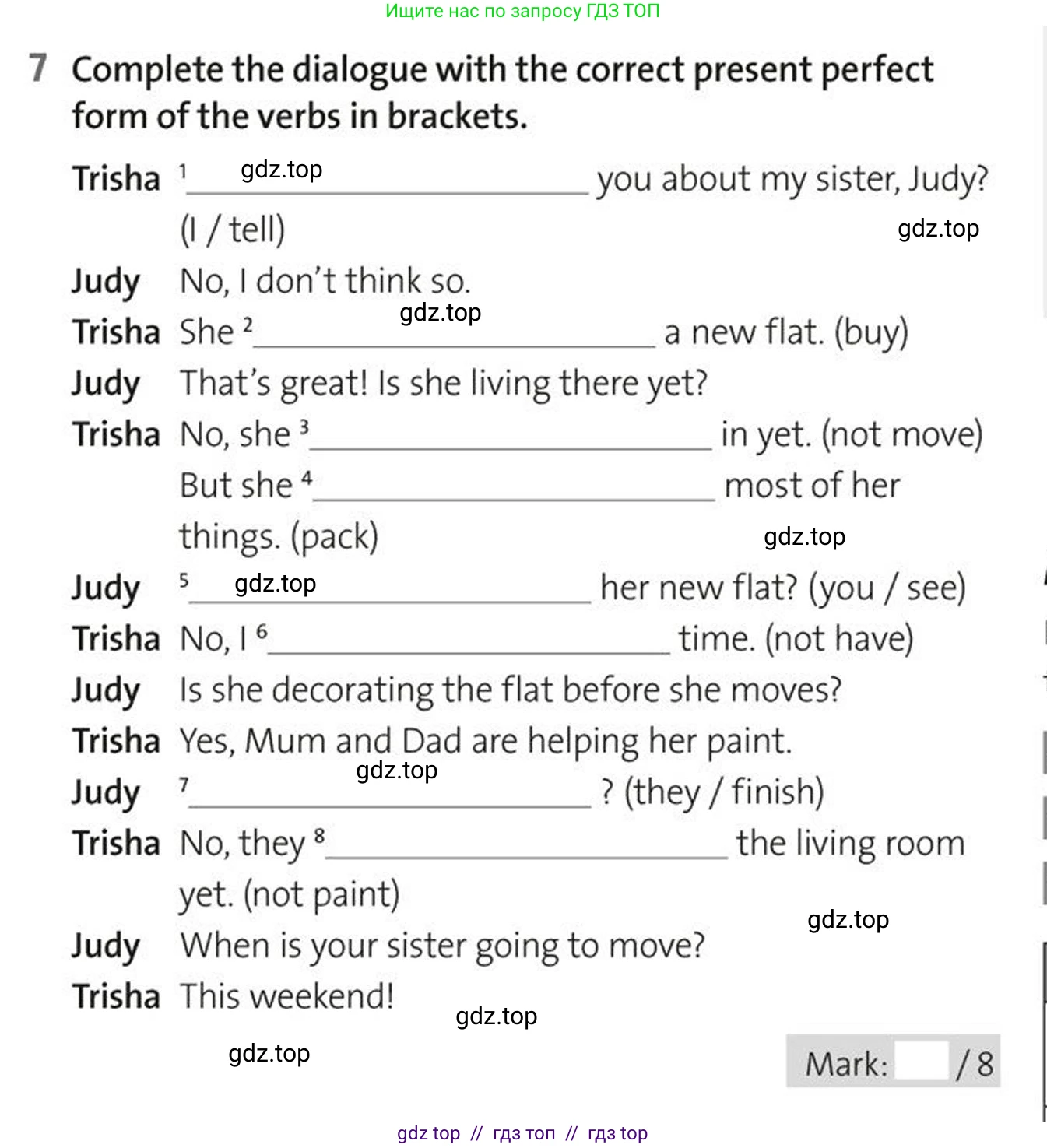 Английский язык (english), 5-7 класс Рабочая тетрадь (workbook), авторы: Фалла Тим (Falla Tim), Дэвис Пауль (A Davies Paul), издательство Oxford University Press, Any, 2017, бирюзового цвета, страница 105, номер 7, Условие