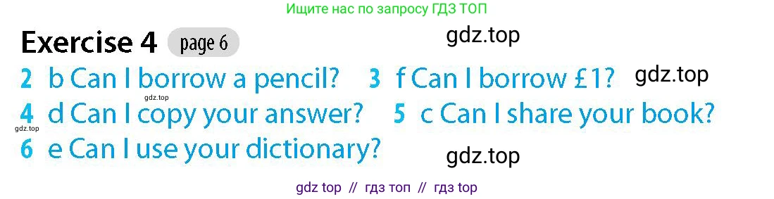 Английский язык (english), 5-7 класс Рабочая тетрадь (workbook), авторы: Фалла Тим (Falla Tim), Дэвис Пауль (A Davies Paul), издательство Oxford University Press, Any, 2017, бирюзового цвета, страница 6, номер 4, Решение (Teacher's Guide)