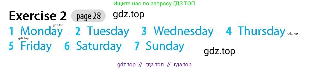Английский язык (english), 5-7 класс Рабочая тетрадь (workbook), авторы: Фалла Тим (Falla Tim), Дэвис Пауль (A Davies Paul), издательство Oxford University Press, Any, 2017, бирюзового цвета, страница 28, номер 2, Решение (Teacher's Guide)