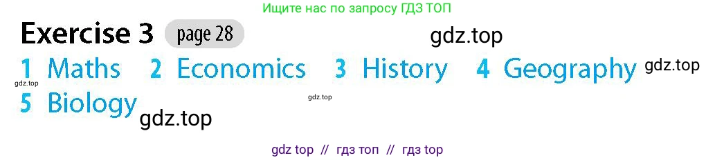 Английский язык (english), 5-7 класс Рабочая тетрадь (workbook), авторы: Фалла Тим (Falla Tim), Дэвис Пауль (A Davies Paul), издательство Oxford University Press, Any, 2017, бирюзового цвета, страница 28, номер 3, Решение (Teacher's Guide)