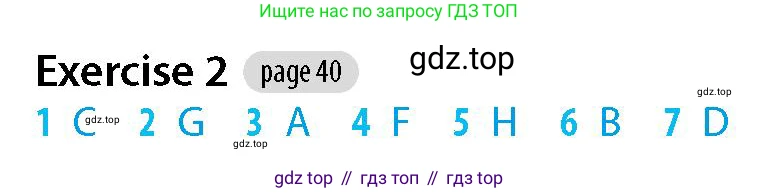 Английский язык (english), 5-7 класс Рабочая тетрадь (workbook), авторы: Фалла Тим (Falla Tim), Дэвис Пауль (A Davies Paul), издательство Oxford University Press, Any, 2017, бирюзового цвета, страница 40, номер 2, Решение (Teacher's Guide)