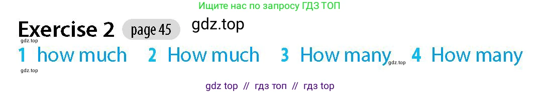 Английский язык (english), 5-7 класс Рабочая тетрадь (workbook), авторы: Фалла Тим (Falla Tim), Дэвис Пауль (A Davies Paul), издательство Oxford University Press, Any, 2017, бирюзового цвета, страница 45, номер 2, Решение (Teacher's Guide)