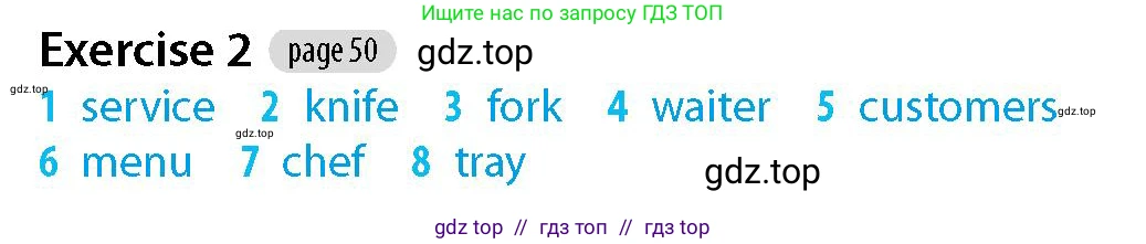 Английский язык (english), 5-7 класс Рабочая тетрадь (workbook), авторы: Фалла Тим (Falla Tim), Дэвис Пауль (A Davies Paul), издательство Oxford University Press, Any, 2017, бирюзового цвета, страница 50, номер 2, Решение (Teacher's Guide)