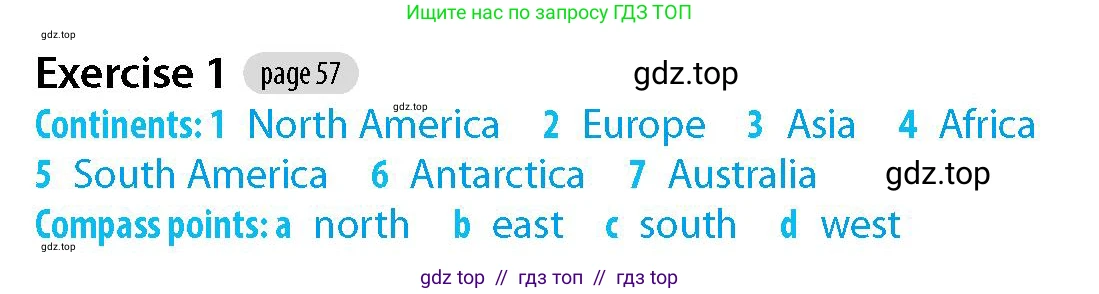 Английский язык (english), 5-7 класс Рабочая тетрадь (workbook), авторы: Фалла Тим (Falla Tim), Дэвис Пауль (A Davies Paul), издательство Oxford University Press, Any, 2017, бирюзового цвета, страница 57, номер 1, Решение (Teacher's Guide)