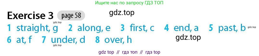Английский язык (english), 5-7 класс Рабочая тетрадь (workbook), авторы: Фалла Тим (Falla Tim), Дэвис Пауль (A Davies Paul), издательство Oxford University Press, Any, 2017, бирюзового цвета, страница 58, номер 3, Решение (Teacher's Guide)