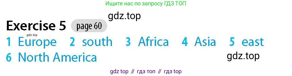 Английский язык (english), 5-7 класс Рабочая тетрадь (workbook), авторы: Фалла Тим (Falla Tim), Дэвис Пауль (A Davies Paul), издательство Oxford University Press, Any, 2017, бирюзового цвета, страница 60, номер 5, Решение (Teacher's Guide)
