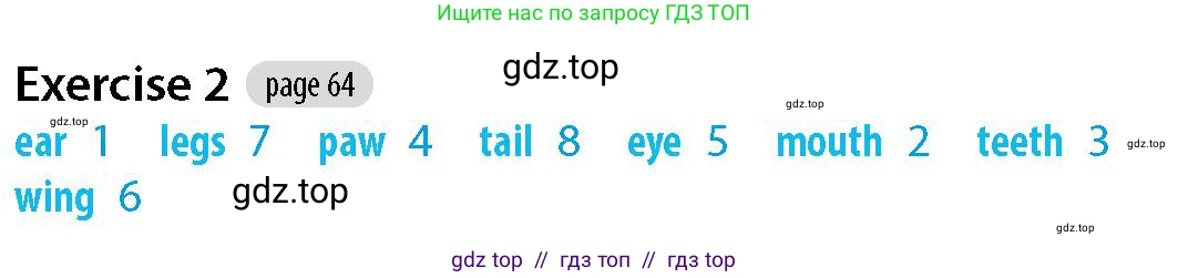 Английский язык (english), 5-7 класс Рабочая тетрадь (workbook), авторы: Фалла Тим (Falla Tim), Дэвис Пауль (A Davies Paul), издательство Oxford University Press, Any, 2017, бирюзового цвета, страница 64, номер 2, Решение (Teacher's Guide)