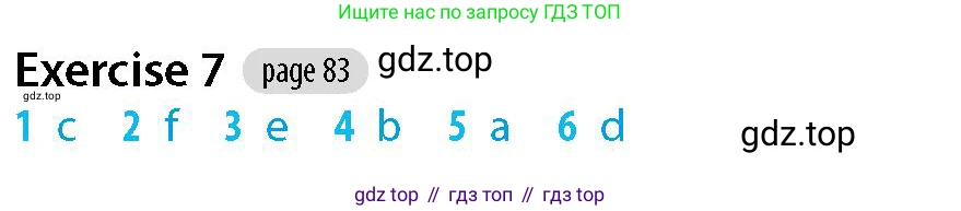 Английский язык (english), 5-7 класс Рабочая тетрадь (workbook), авторы: Фалла Тим (Falla Tim), Дэвис Пауль (A Davies Paul), издательство Oxford University Press, Any, 2017, бирюзового цвета, страница 83, номер 7, Решение (Teacher's Guide)