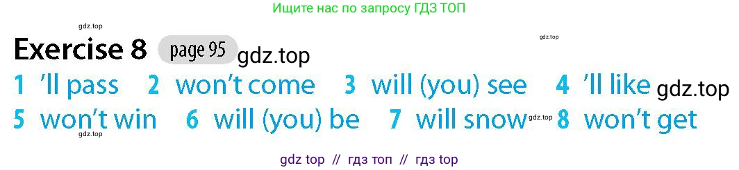 Английский язык (english), 5-7 класс Рабочая тетрадь (workbook), авторы: Фалла Тим (Falla Tim), Дэвис Пауль (A Davies Paul), издательство Oxford University Press, Any, 2017, бирюзового цвета, страница 95, номер 8, Решение (Teacher's Guide)