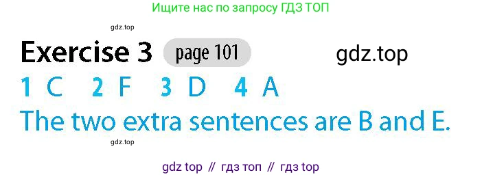 Английский язык (english), 5-7 класс Рабочая тетрадь (workbook), авторы: Фалла Тим (Falla Tim), Дэвис Пауль (A Davies Paul), издательство Oxford University Press, Any, 2017, бирюзового цвета, страница 101, номер 3, Решение (Teacher's Guide)