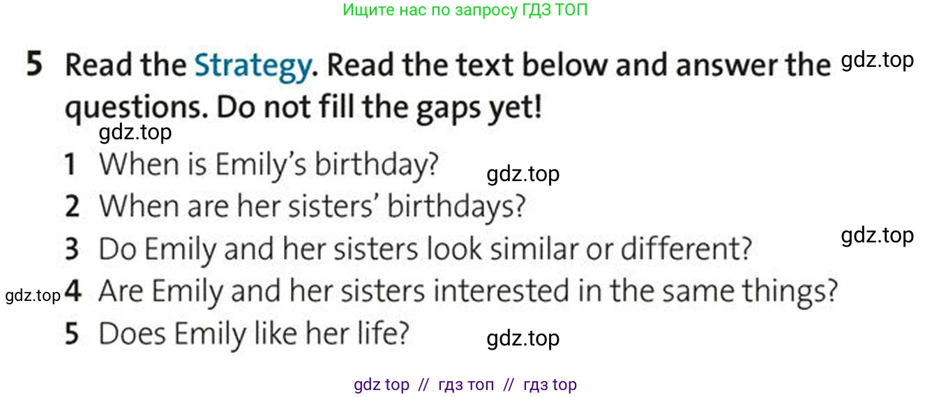 Английский язык (english), 5-7 класс Учебник (Student's book), авторы: Фалла Тим (Falla Tim), Дэвис Пауль (A Davies Paul), издательство Oxford University Press, Any, 2018, белого цвета, страница 29, номер 5, Условие (task conditions)