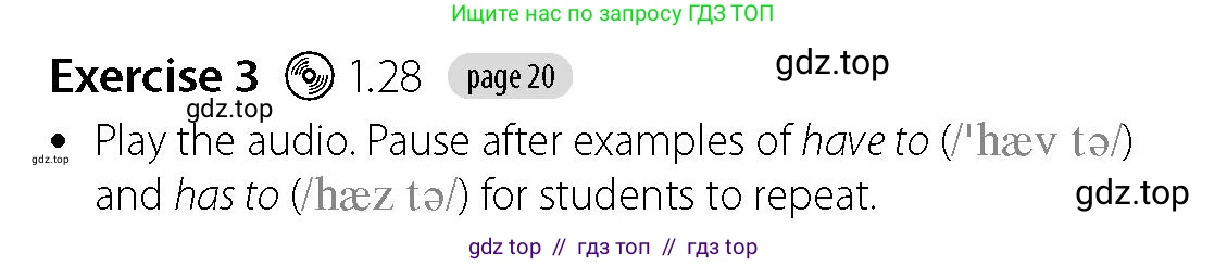 Английский язык (english), 5-7 класс Учебник (Student's book), авторы: Фалла Тим (Falla Tim), Дэвис Пауль (A Davies Paul), издательство Oxford University Press, Any, 2018, белого цвета, страница 20, номер 3, Решение (Teachers Guide)