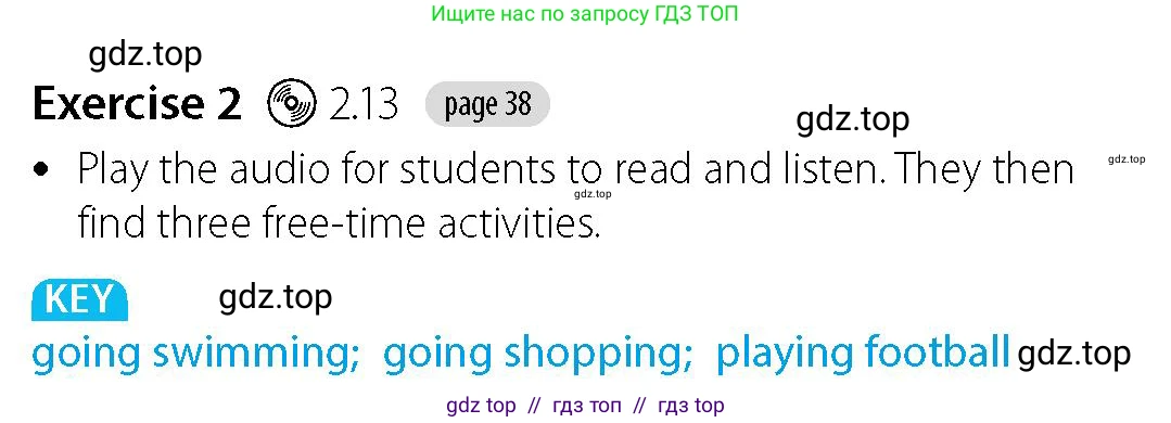 Английский язык (english), 5-7 класс Учебник (Student's book), авторы: Фалла Тим (Falla Tim), Дэвис Пауль (A Davies Paul), издательство Oxford University Press, Any, 2018, белого цвета, страница 38, номер 2, Решение (Teachers Guide)