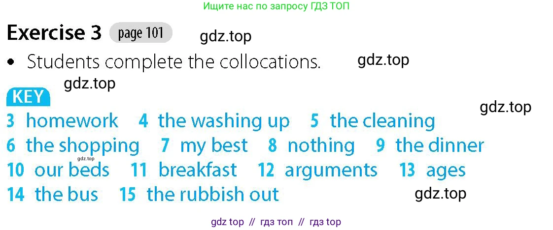 Английский язык (english), 5-7 класс Учебник (Student's book), авторы: Фалла Тим (Falla Tim), Дэвис Пауль (A Davies Paul), издательство Oxford University Press, Any, 2018, белого цвета, страница 101, номер 3, Решение (Teachers Guide)
