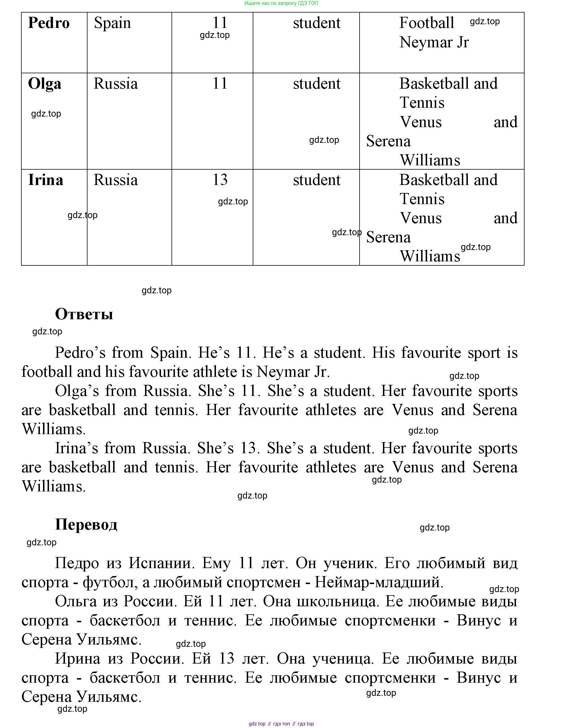 ГДЗ Английский язык (english), 5 класс Учебник (Student's book), авторы: Баранова Ксения Михайловна (Baranova Ksenia), Дули Дженни (Dooley Jenny), Копылова Виктория Викторовна (Kopylova Victoria), Мильруд Радислав Петрович (Millrood Radislav), Эванс Вирджиния (Evans Virginia), издательство Просвещение, Москва, 2023, белого цвета, страница 9, номер 6, Решение (продолжение 2)