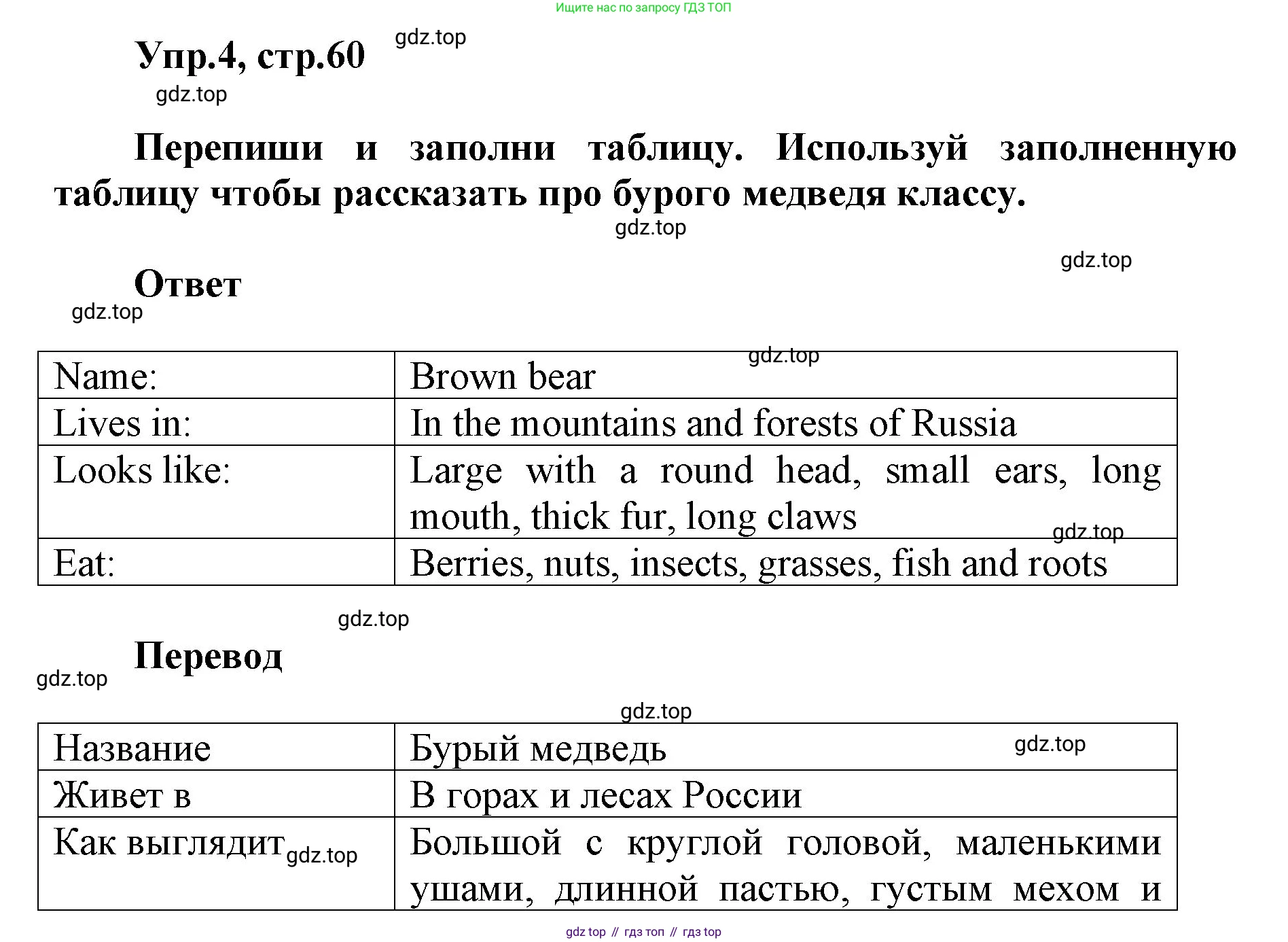 ГДЗ Английский язык (english), 5 класс Учебник (Student's book), авторы: Баранова Ксения Михайловна (Baranova Ksenia), Дули Дженни (Dooley Jenny), Копылова Виктория Викторовна (Kopylova Victoria), Мильруд Радислав Петрович (Millrood Radislav), Эванс Вирджиния (Evans Virginia), издательство Просвещение, Москва, 2023, белого цвета, страница 60, номер 4, Решение