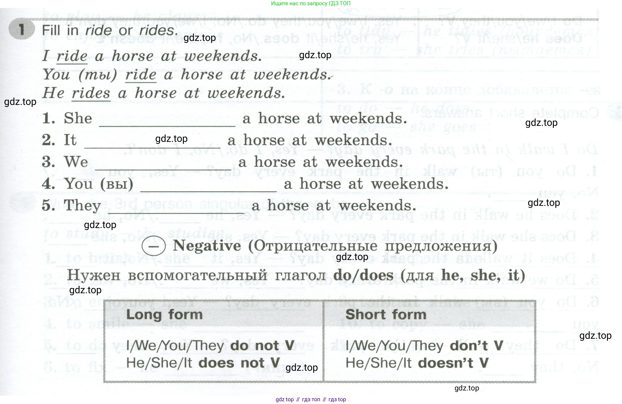 ГДЗ Английский язык (english), 5 класс Грамматический тренажёр, автор: Тимофеева Светлана Леонидовна, издательство Просвещение, Москва, 2023, оранжевого цвета, страница 61, номер 1, Условие 2023-2027