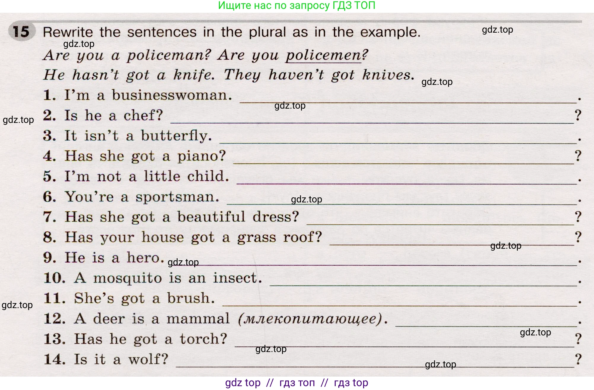 Английский язык (english), 5 класс Грамматический тренажёр, автор: Тимофеева Светлана Леонидовна, издательство Просвещение, Москва, 2023, оранжевого цвета, страница 32, номер 15, Условие 2019-2022