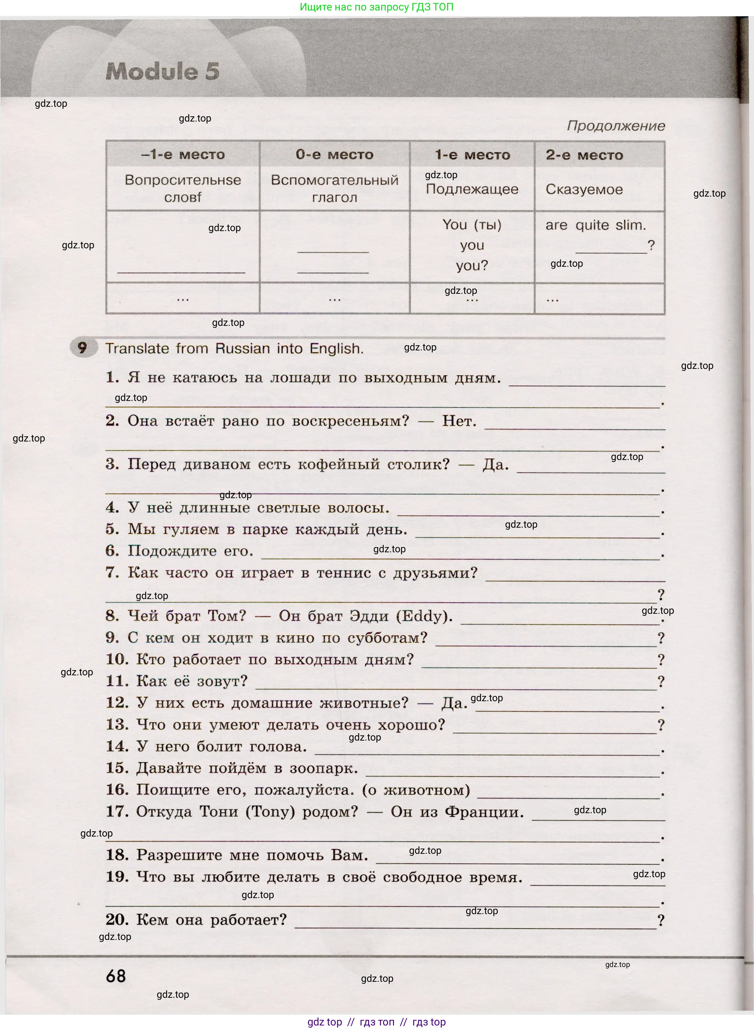 Английский язык (english), 5 класс Грамматический тренажёр, автор: Тимофеева Светлана Леонидовна, издательство Просвещение, Москва, 2023, оранжевого цвета, страница 68