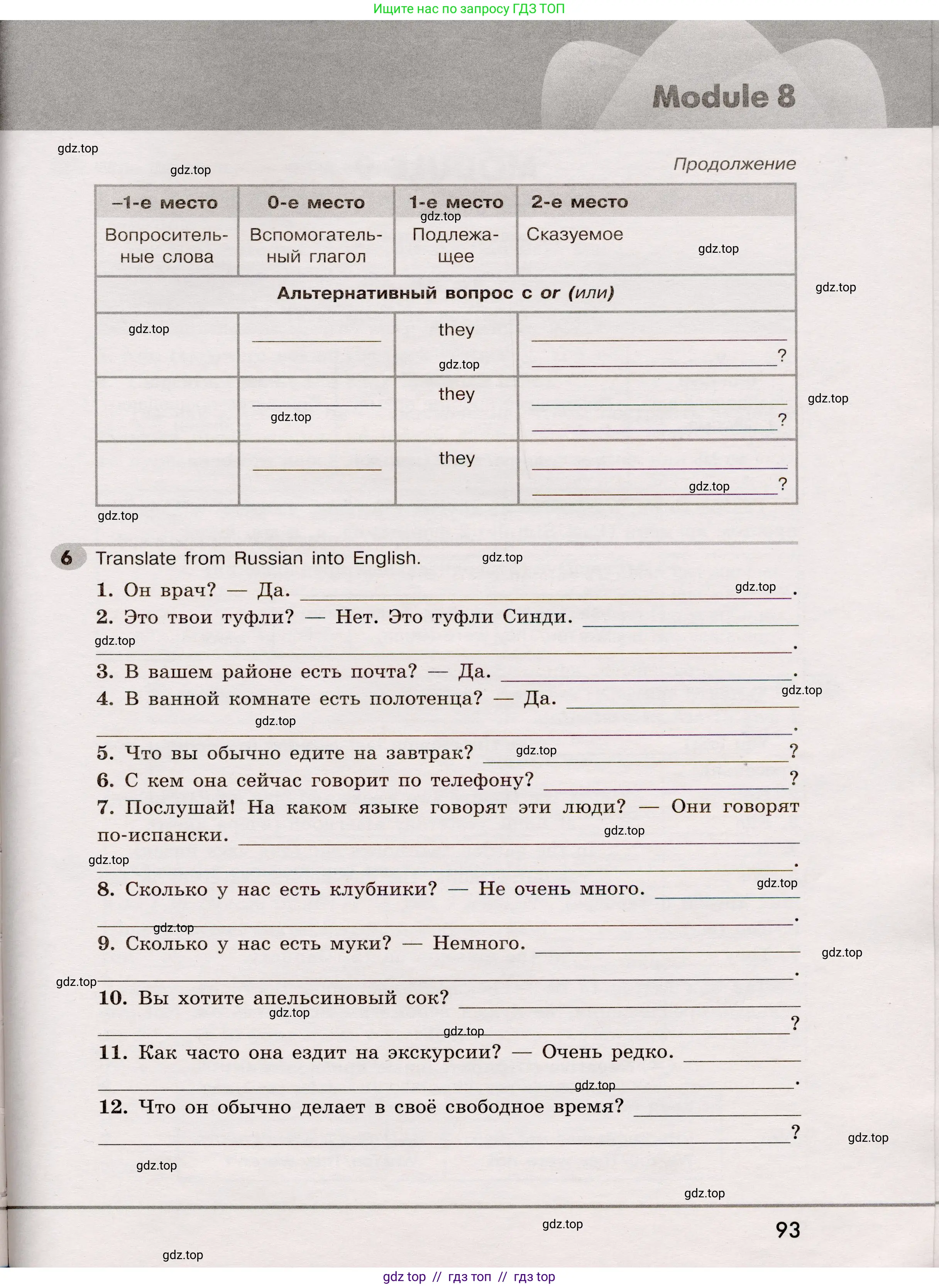 Английский язык (english), 5 класс Грамматический тренажёр, автор: Тимофеева Светлана Леонидовна, издательство Просвещение, Москва, 2023, оранжевого цвета, страница 93