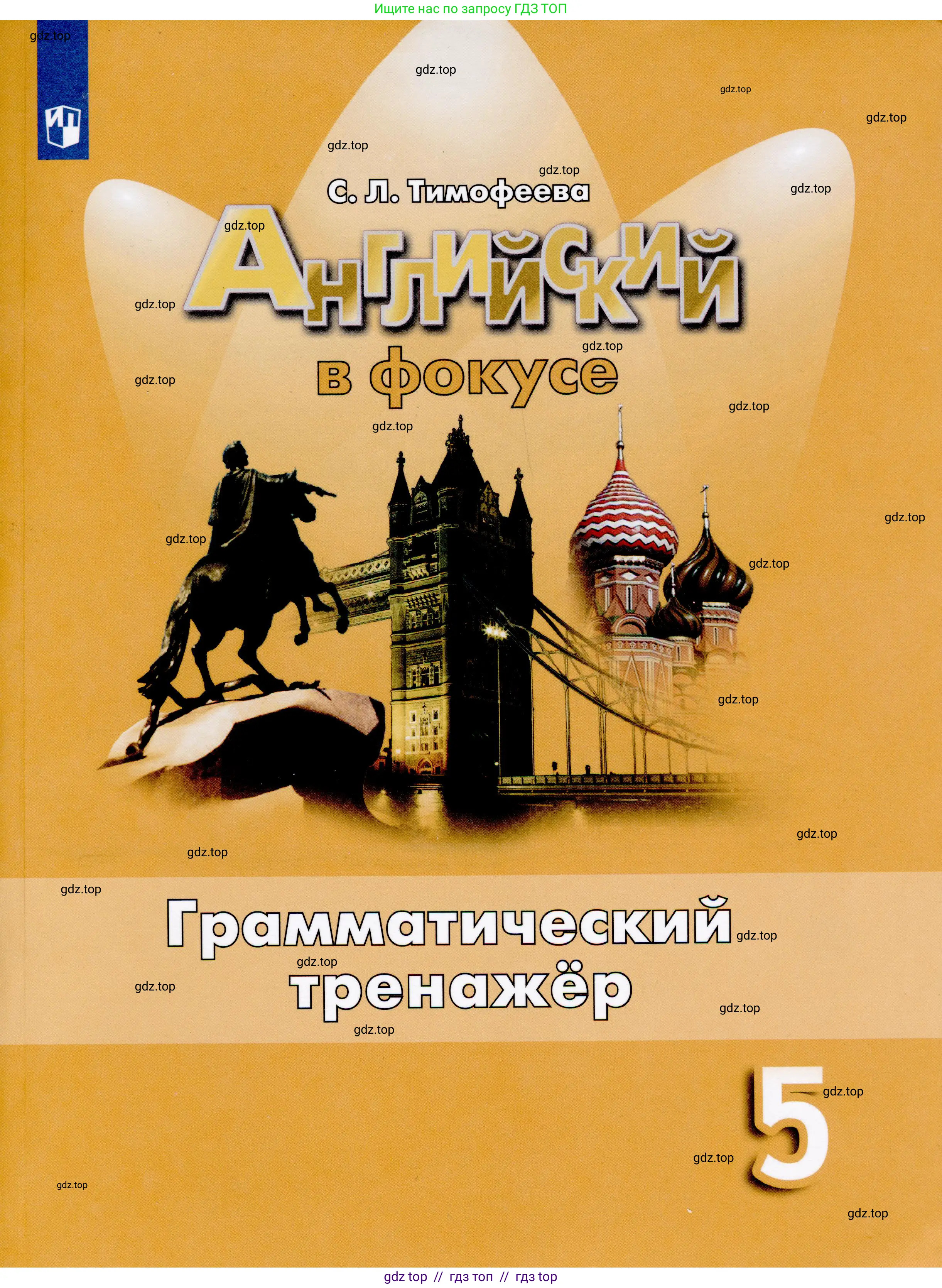 Английский язык (english), 5 класс Грамматический тренажёр, автор: Тимофеева Светлана Леонидовна, издательство Просвещение, Москва, 2023, оранжевого цвета, 