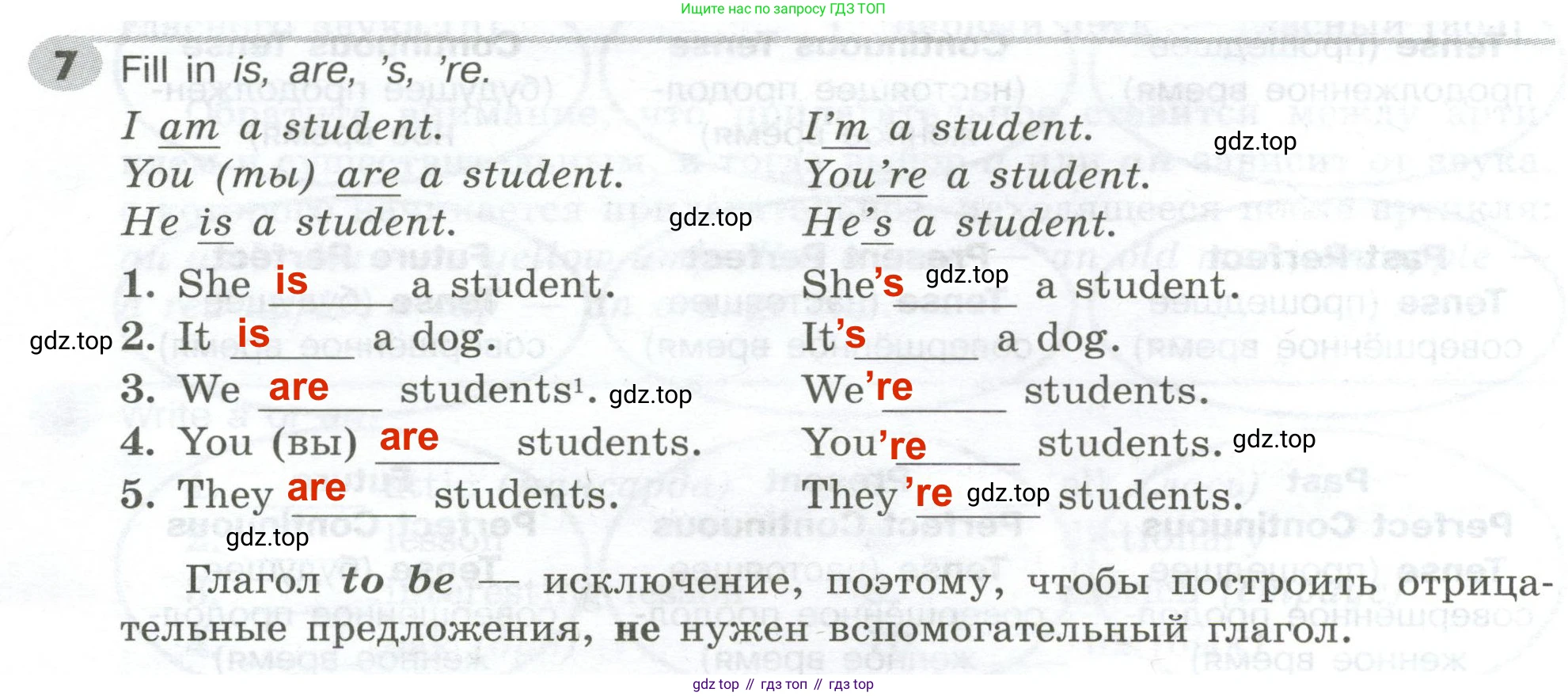 ГДЗ Английский язык (english), 5 класс Грамматический тренажёр, автор: Тимофеева Светлана Леонидовна, издательство Просвещение, Москва, 2023, оранжевого цвета, страница 14, номер 7, Решение 2 (2023-2027)