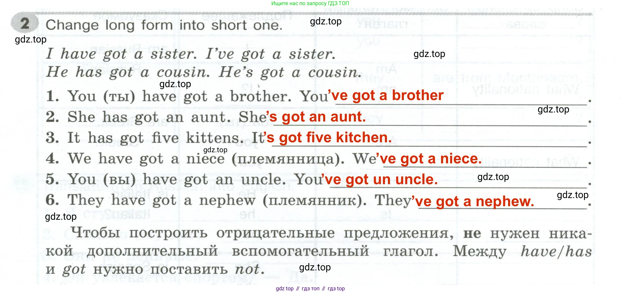 ГДЗ Английский язык (english), 5 класс Грамматический тренажёр, автор: Тимофеева Светлана Леонидовна, издательство Просвещение, Москва, 2023, оранжевого цвета, страница 24, номер 2, Решение 2 (2023-2027)