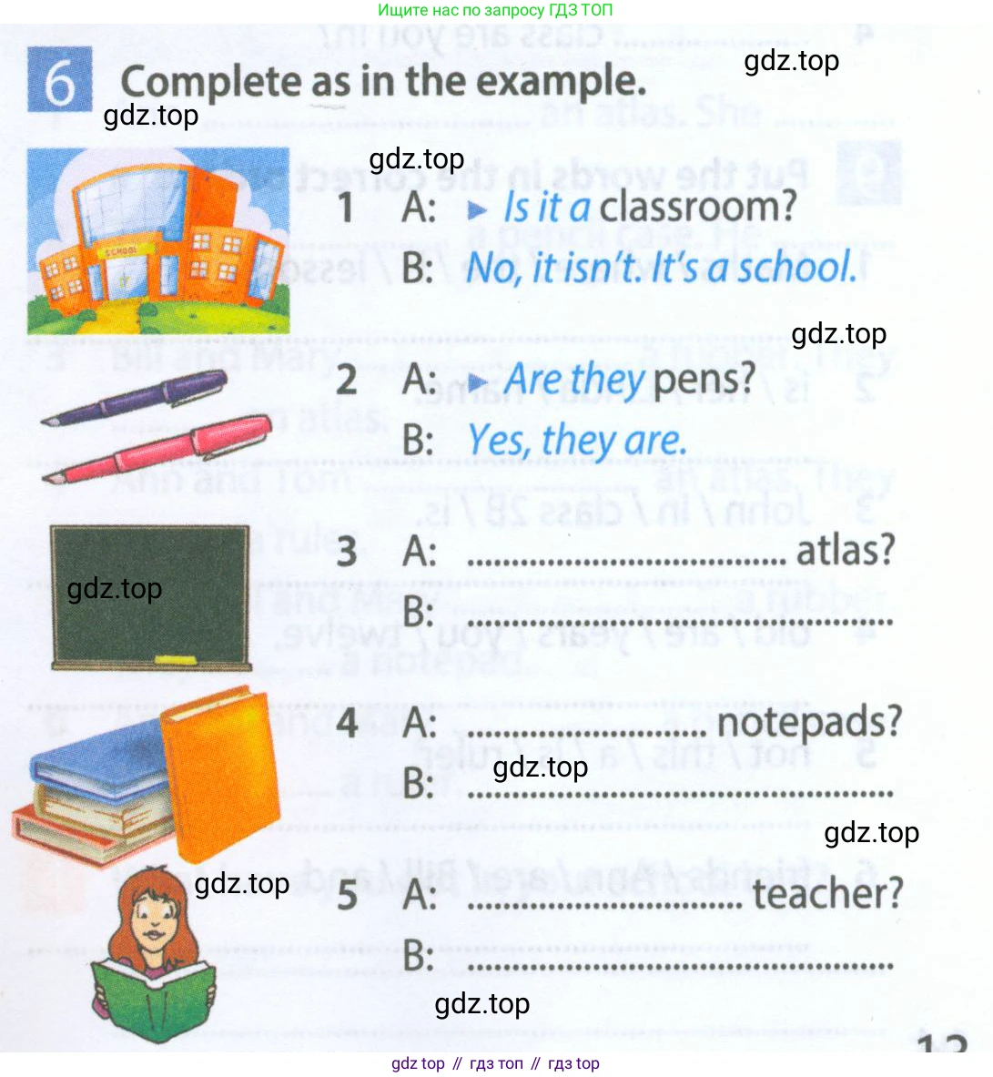 Английский язык (english), 5 класс Рабочая тетрадь (workbook), авторы: Ваулина Юлия Евгеньевна (Vaulina Julia), Дули Дженни (Dooley Jenny), Подоляко Ольга Евгеньевна (Podolyako Olga), Эванс Вирджиния (Evans Virginia), издательство Просвещение, Москва, 2023, жёлтого цвета, страница 13, номер 6, Условие 2023-2027