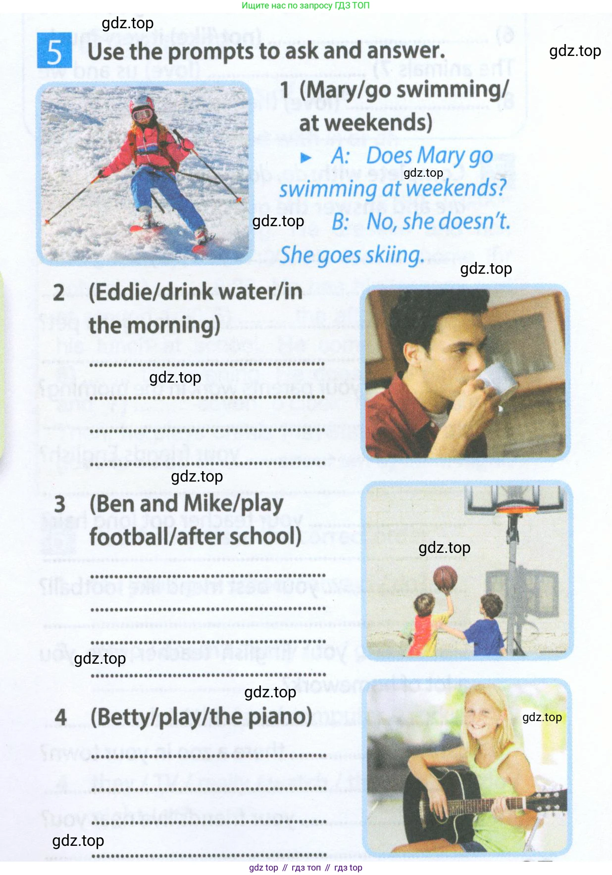 Английский язык (english), 5 класс Рабочая тетрадь (workbook), авторы: Ваулина Юлия Евгеньевна (Vaulina Julia), Дули Дженни (Dooley Jenny), Подоляко Ольга Евгеньевна (Podolyako Olga), Эванс Вирджиния (Evans Virginia), издательство Просвещение, Москва, 2023, жёлтого цвета, страница 37, номер 5, Условие 2023-2027
