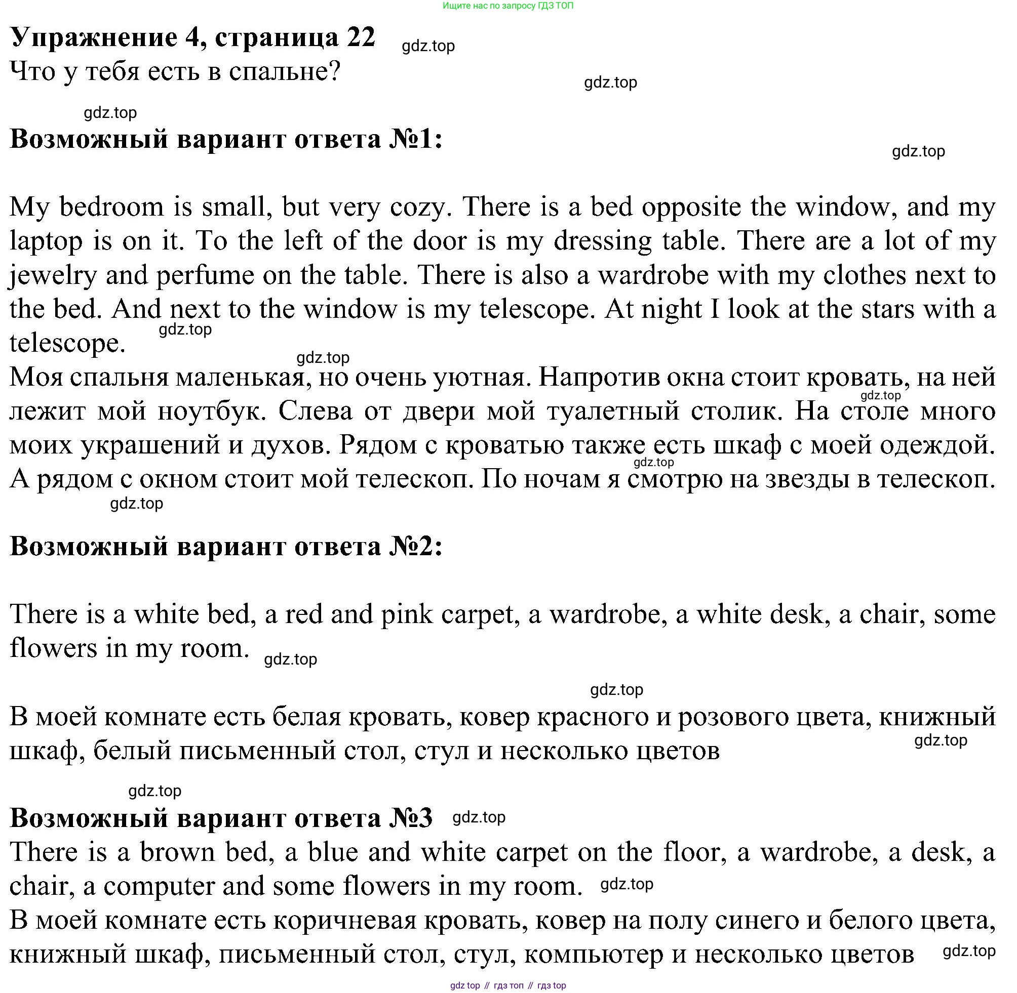 Английский язык (english), 5 класс Рабочая тетрадь (workbook), авторы: Ваулина Юлия Евгеньевна (Vaulina Julia), Дули Дженни (Dooley Jenny), Подоляко Ольга Евгеньевна (Podolyako Olga), Эванс Вирджиния (Evans Virginia), издательство Просвещение, Москва, 2023, жёлтого цвета, страница 22, номер 4, Решение 1 (2023-2027)