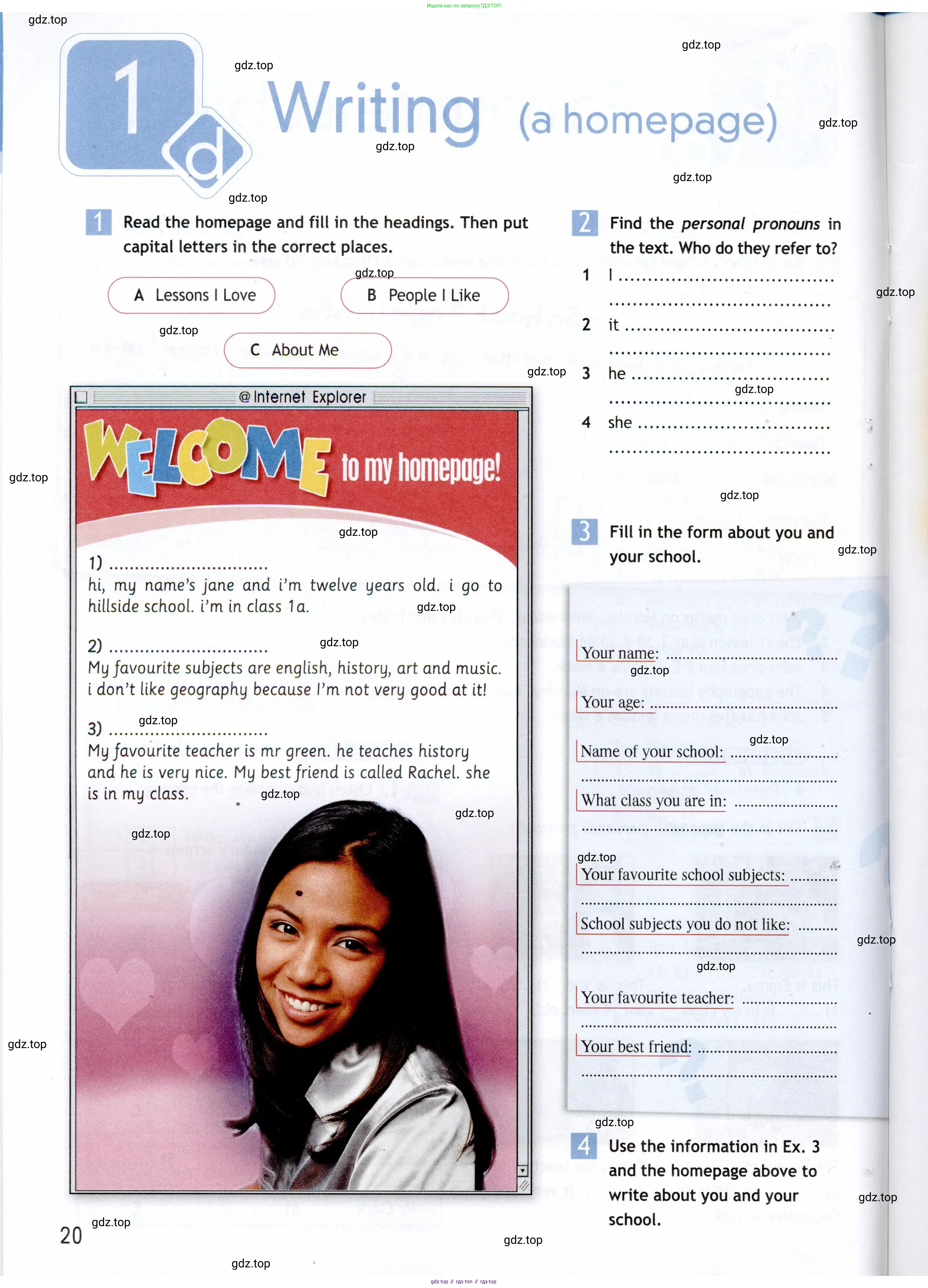 Английский язык (english), 5 класс Рабочая тетрадь (workbook), авторы: Ваулина Юлия Евгеньевна (Vaulina Julia), Дули Дженни (Dooley Jenny), Подоляко Ольга Евгеньевна (Podolyako Olga), Эванс Вирджиния (Evans Virginia), издательство Просвещение, Москва, 2023, жёлтого цвета, страница 20