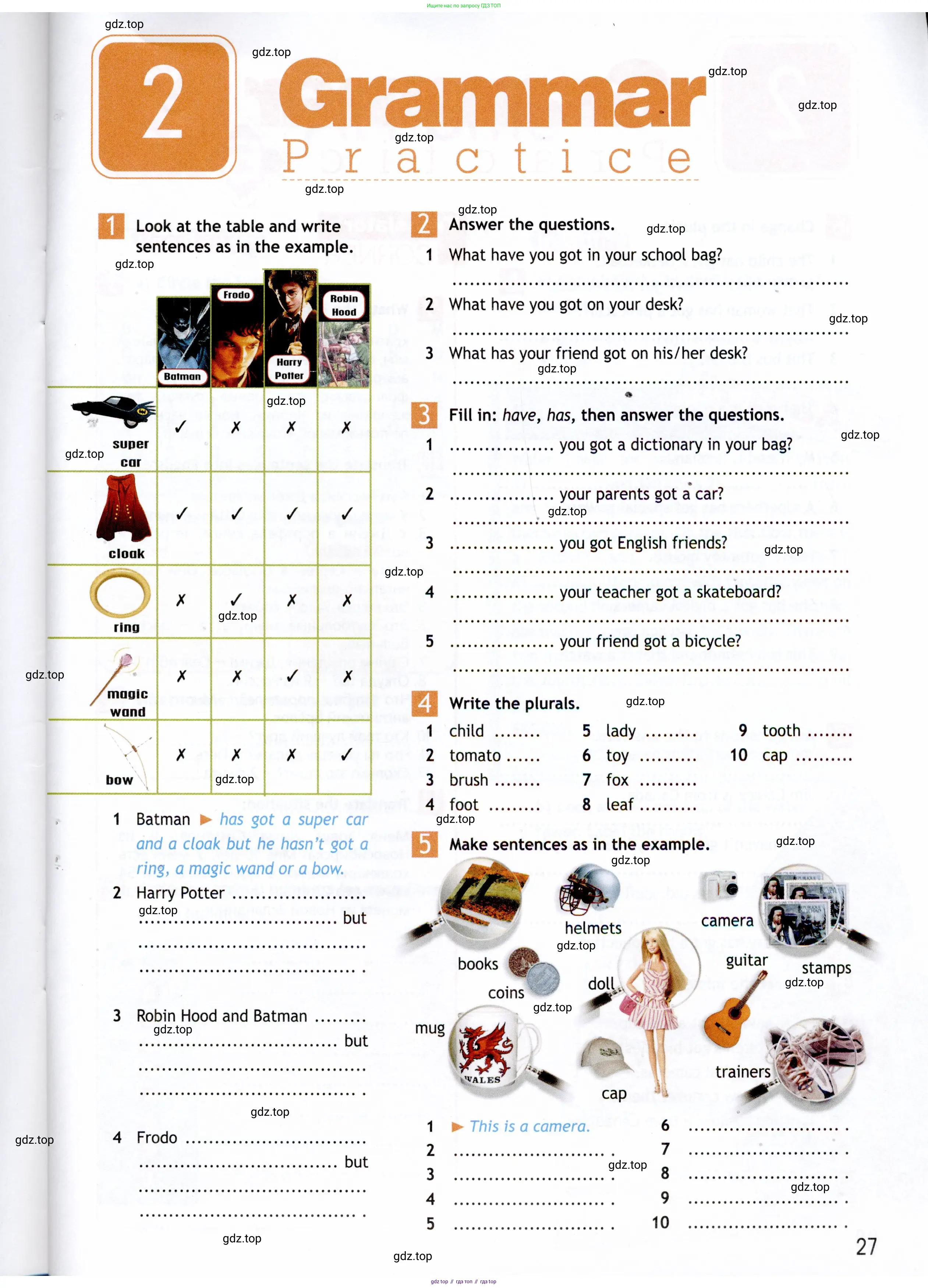 Английский язык (english), 5 класс Рабочая тетрадь (workbook), авторы: Ваулина Юлия Евгеньевна (Vaulina Julia), Дули Дженни (Dooley Jenny), Подоляко Ольга Евгеньевна (Podolyako Olga), Эванс Вирджиния (Evans Virginia), издательство Просвещение, Москва, 2023, жёлтого цвета, страница 27